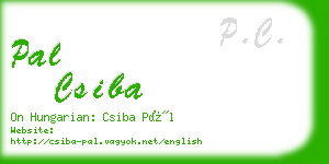 pal csiba business card